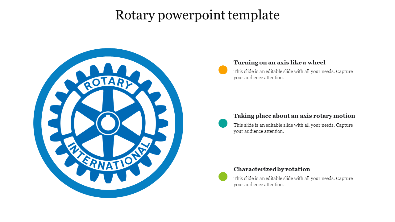 Free - Creative Rotary PowerPoint Template For Presentation